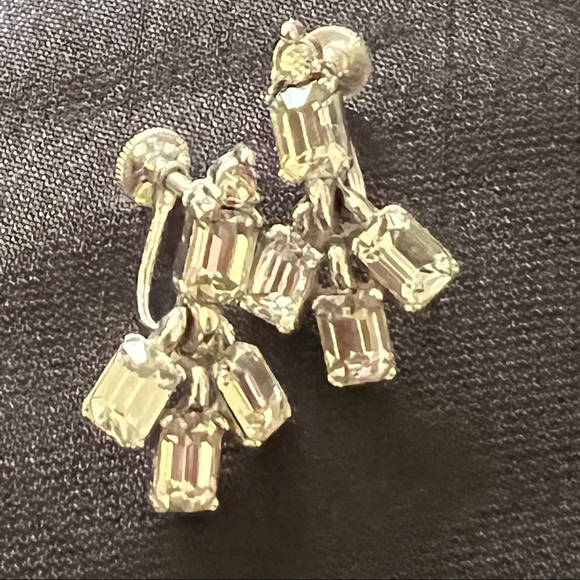 Bogoff rare vintage necklace and earrings set icy rhinestones - Picture 4 of 13